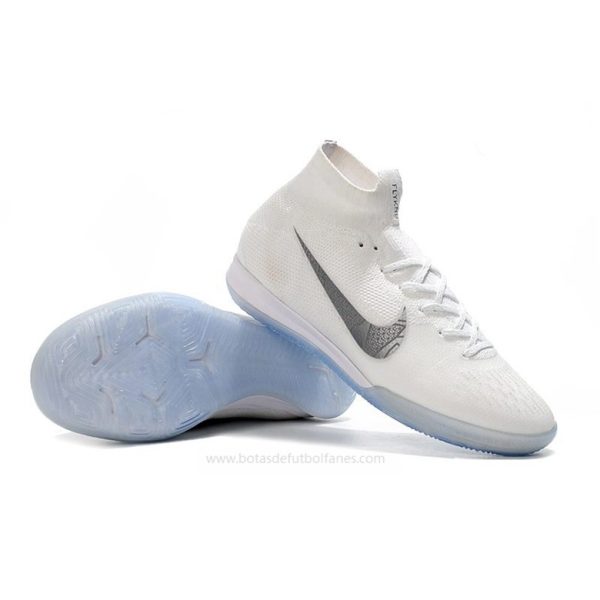 Nike Mercurial SuperflyX Elite IC Hombres Blanco Gris